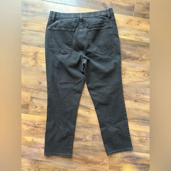 Talbots Sculpt Straight Leg Black Jeans Size 12 Classic Stretch Denim - Picture 6 of 7